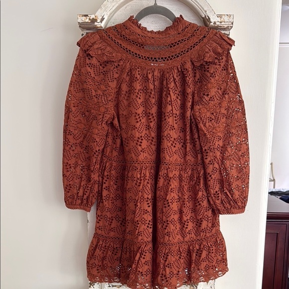 NWT American Eagle Outfitters Rust Long Sleeve Dress size XS - Picture 4 of 4